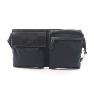 GUCCI Black Leather Fanny Pack